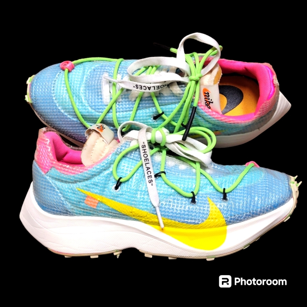 Nike Off- White ZOOM VAPOR STREET "Off-White - Polarized Blue" Sz 9 Women's 10.5